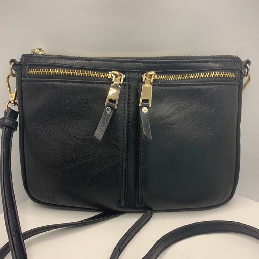 Miztigue Black and Gold Crossbody Purse